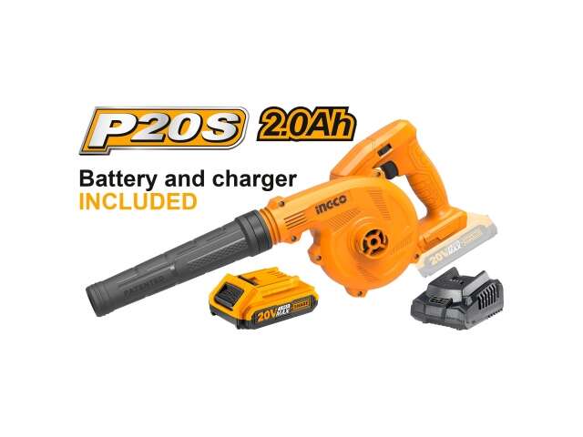 SOPLADORA A BATERIA P20S 20V CON BATERIA Y CARGADOR CABLI200181 INGCO
