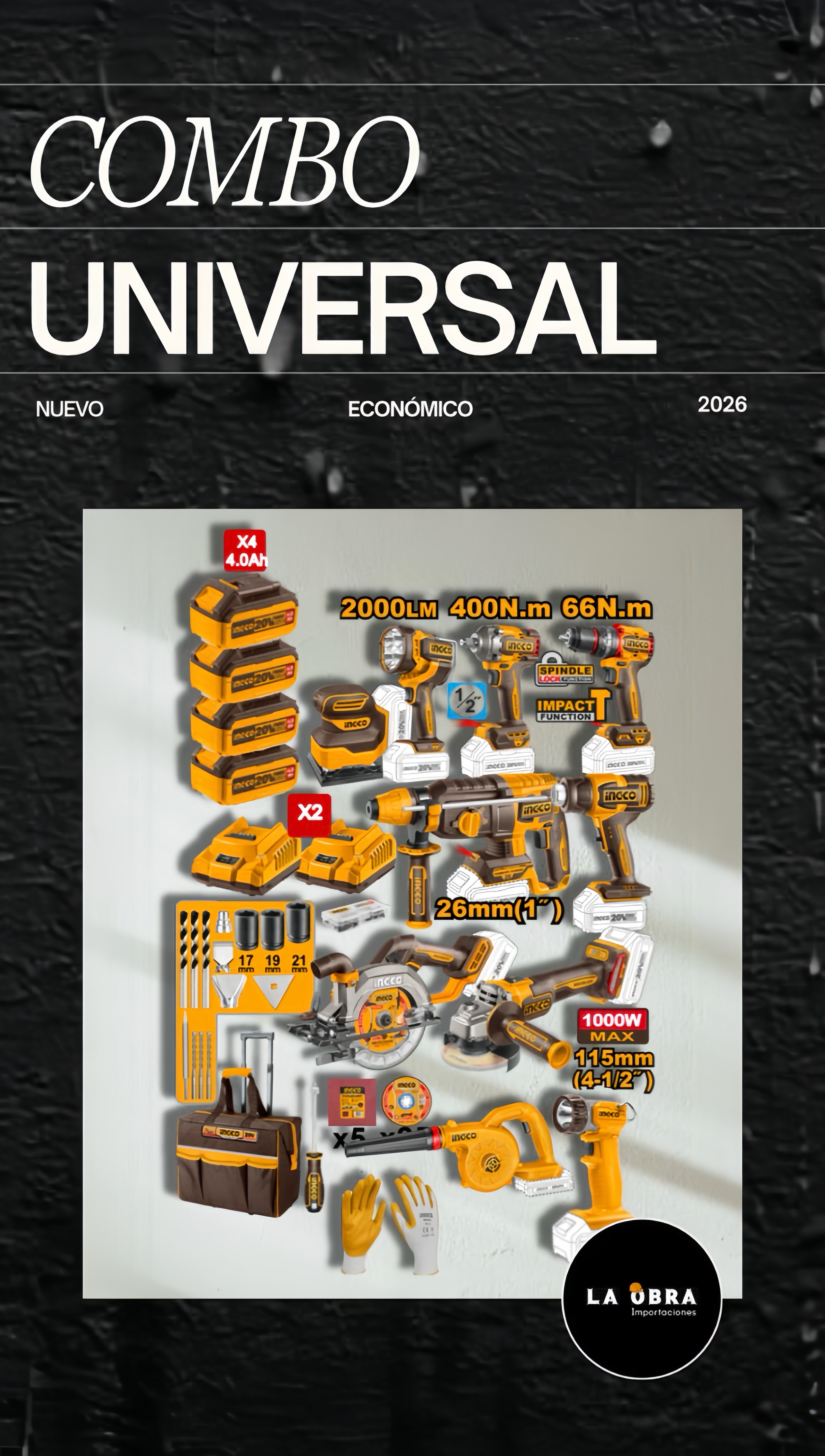 Combo UNIVERSAL 20v  BR