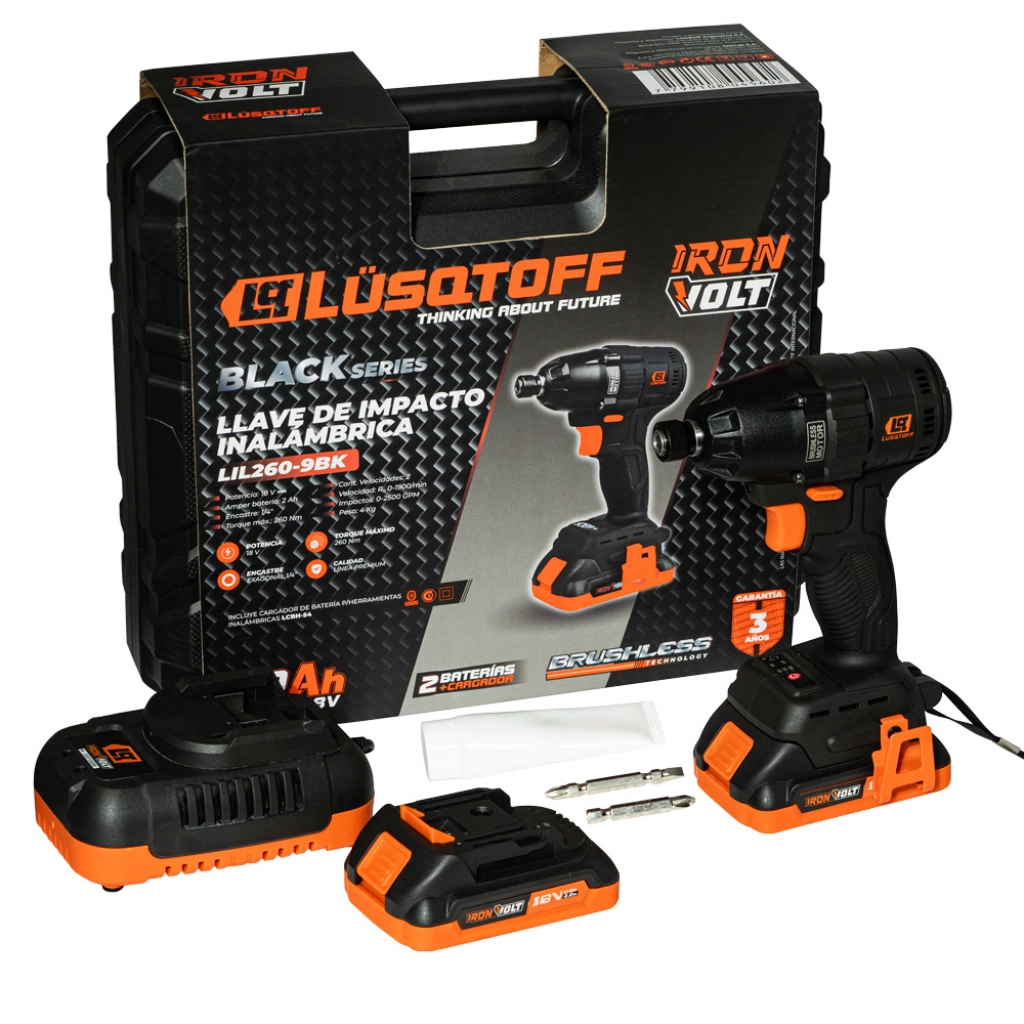 ATORNILLADOR DE IMPACTO A BATERIA ENC 1/4" C/2 BAT 2.0AMP + CARGADOR - BLACK SERIES