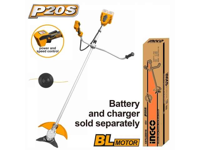 DESMALEZADORA 2OV BRUSHLESS P20S S BATERIA INGCO CSTLI20018